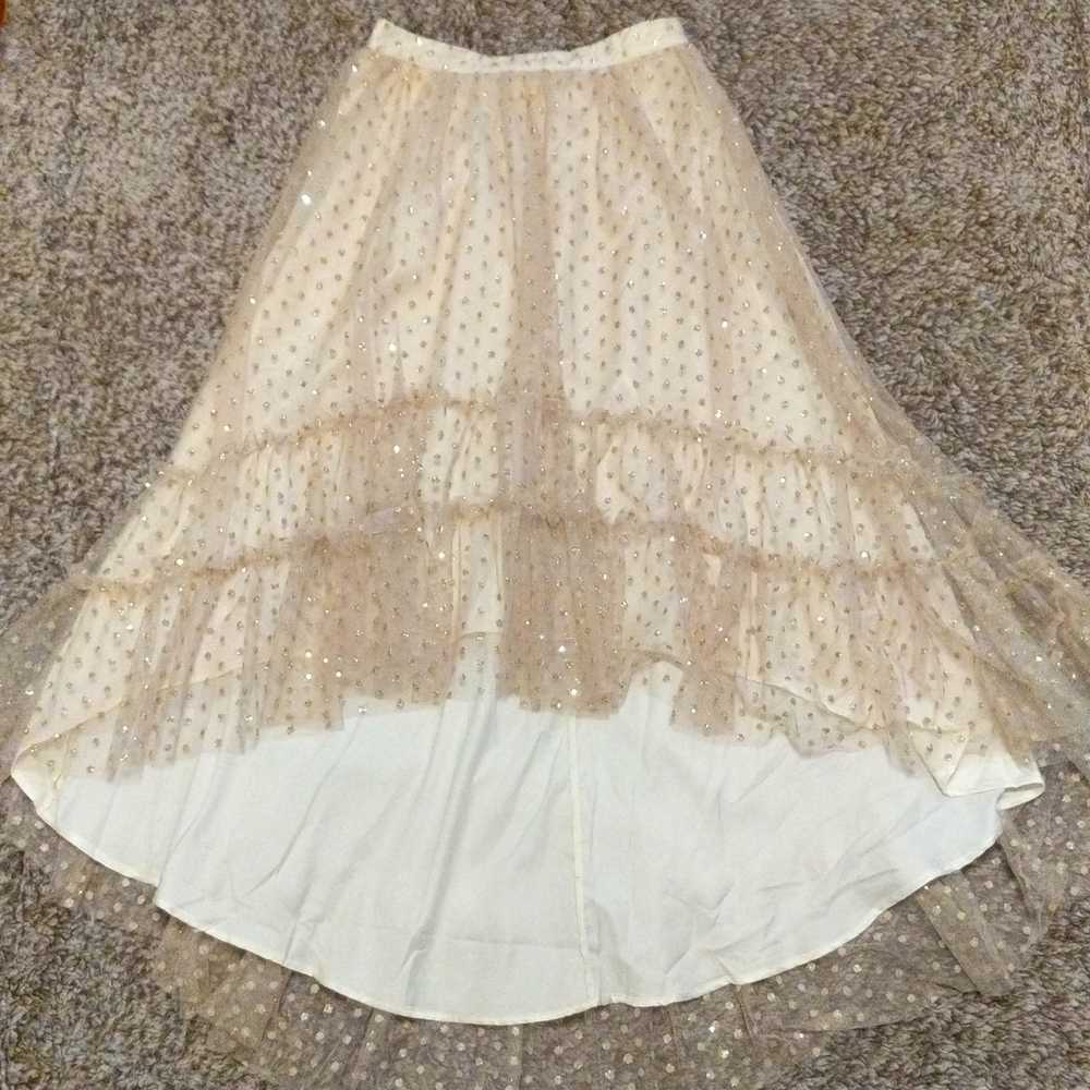 Joyfolie girl's Mia Joy Hi low glitter skirt 12